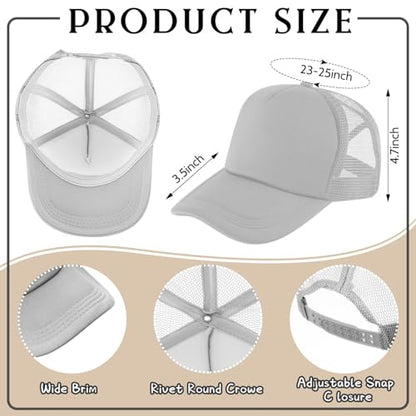Hercicy 40 Pack Blank Trucker Hat Bulk - color: Grey