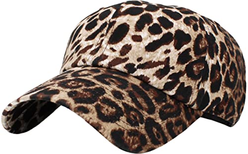 KBETHOS® Classic Washed Cotton Baseball Cap - color: Leopard
