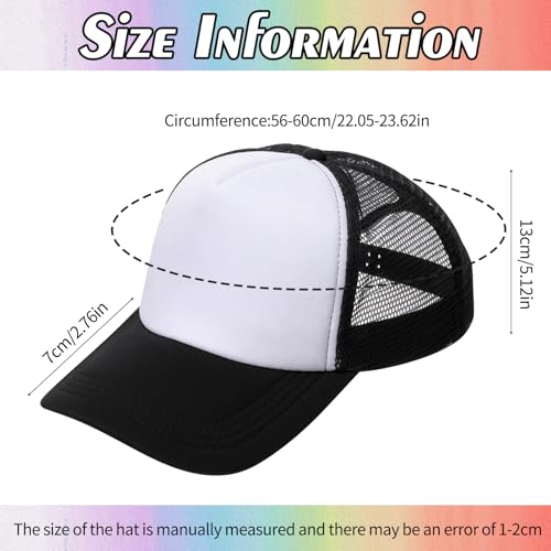20 Pack Sublimation Trucker Hats Blank DIY Gift Bulk Birthday Party - color: Multicolor