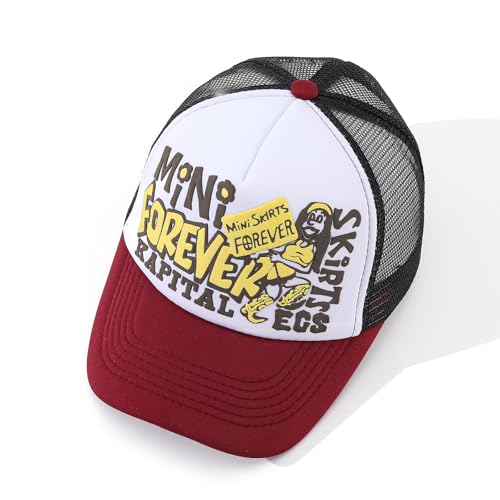 Breathable Snapback Trucker Hats Summer Baseball Caps Adjustable Outdoor Mesh Snap Back Hats for Daily Use - color: Mg-bcm2630-white