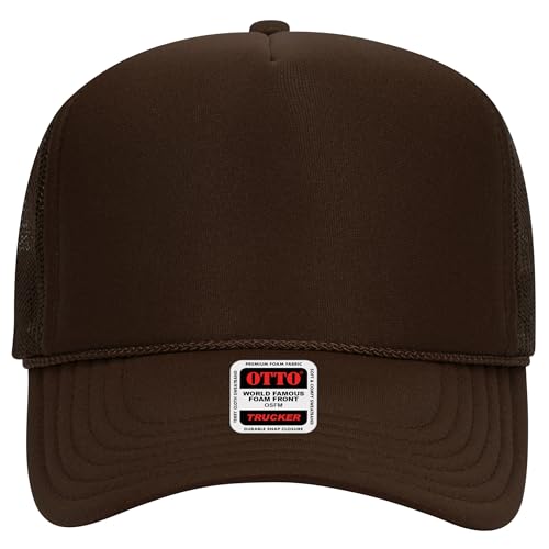 BROTHER TRUCKERS The World's Greatest Polyester Trucker Hat Blank in 73+ Colors - Wholesale Snapback Hat - color: Brown