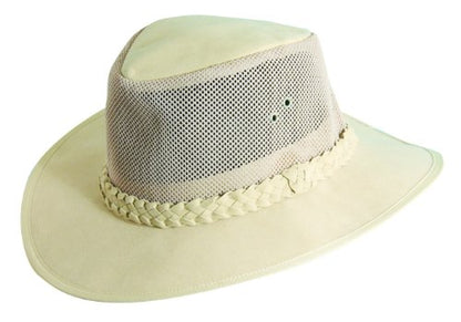 Dorfman Hat Co. Men's Soaker Hat with Mesh Sides - color: Tan, size: XX-Large