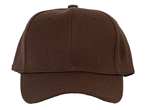 TOP HEADWEAR 12-Pack Adjustable Baseball Hat - color: Brown