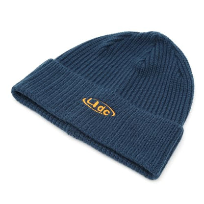 UNDERCONTROL Flexible Fit Logo Embroidery Unisex Fall Winter Thin Long Acryl Trawler Beanie Knit Slouchy Skull Ski Hat Korea - color: Flex Liquid Navy
