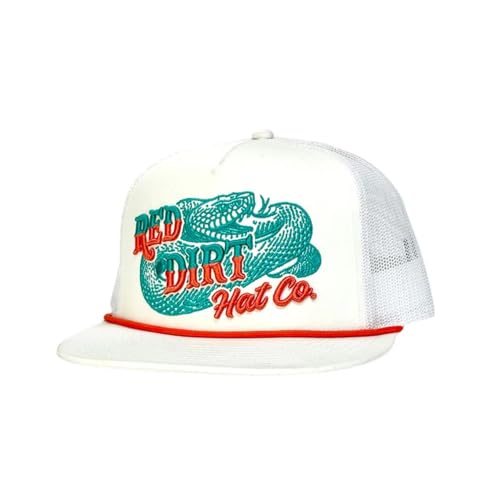 Red Dirt Hat Company Wildlife Hat | 5-Panel Western Adjustable Snapback Cap - color: Sneak Attack - White