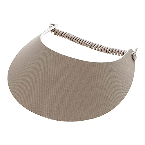 Fabric Foam Sun String Visor - color: Khaki