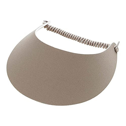 Fabric Foam Sun String Visor - color: Khaki