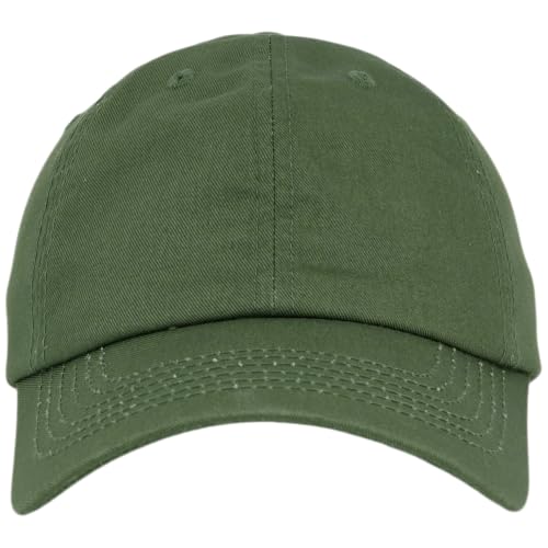 E BY ELIDAN Classic Dad Hat Cotton, Low-Profile Plain Baseball Cap, Adjustable, Breathable and Packable - color: Olive