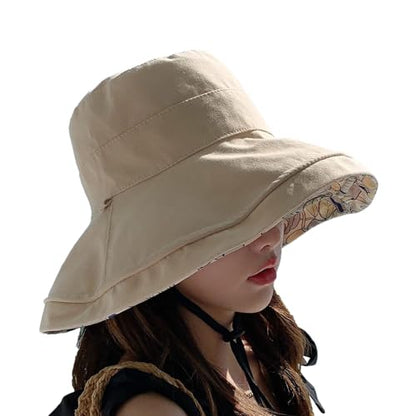 FaroDor Women's Reversible Bucket Hat UV Protection Packable Travel Cap Wide Brim Sun Hats 2026 - color: 4beige