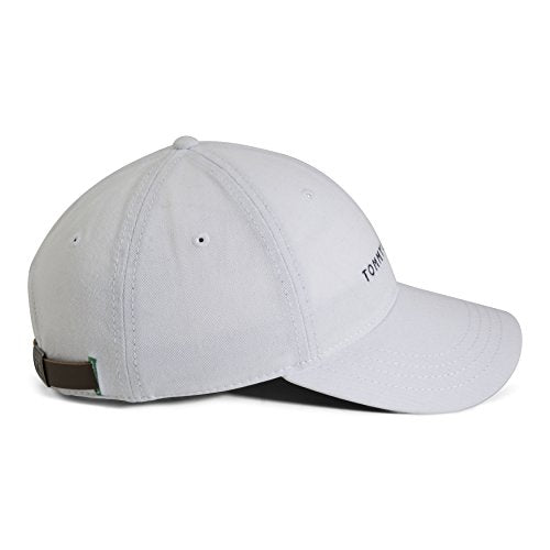 Tommy Hilfiger Men's Cotton Logo Adjustable Baseball Cap - color: White