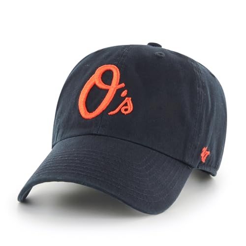 47 Brand MLB Team Color Home Primary Logo Clean Up Adjustable Baseball Cap Hat, Adult