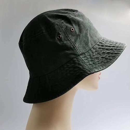 Premium Cotton Bucket Hats,Packable Hats for Men Women,Summer Bucket Hat,Fishing Sun Hats - color: Green