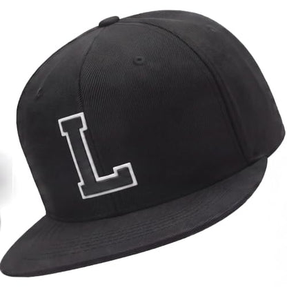I&W Hatgear Mens 3D Silicone A-Z Patch Varsity Initial Letters Snapback Hat - color: Initial L