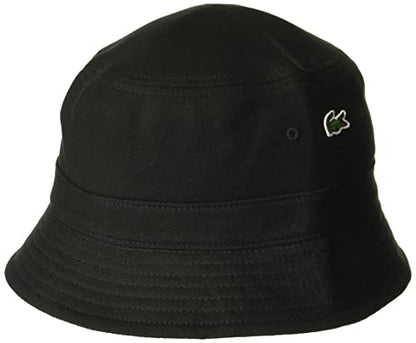 Lacoste Piqué Bucket Hat - color: Black, size: Large