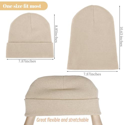 Pistha Beanie for Men Women-Knit Beanie Hats Skull Cap Winter Warm Hat - color: Beige