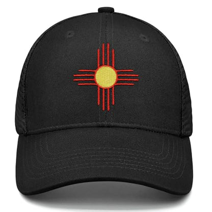 Embroidered State Flag Trucker Hat Mesh Adjustable Snapback Baseball Cap for Men Women - color: New Mexico-1