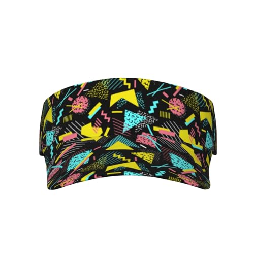 Sports Sun Visor Hats-Adjustable Visor Cap-for Women and Men-for Running, Tennis, Golf - color: 80s 90s Funny Colorful