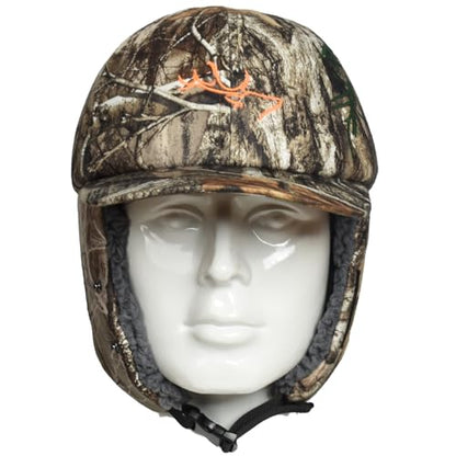 EDTREK Waterproof Trapper Hat with Face Mask for Coldest Conditions - Backcountry Winter Bomber Hat - color: Rt Edge Camo, size: Large