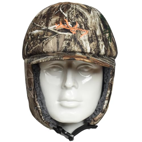 EDTREK Waterproof Trapper Hat with Face Mask for Coldest Conditions - Backcountry Winter Bomber Hat - color: Rt Edge Camo, size: X-Large