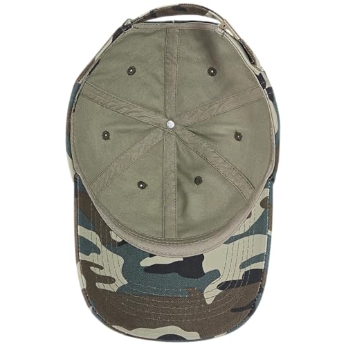 E BY ELIDAN Classic Dad Hat Cotton, Low-Profile Plain Baseball Cap, Adjustable, Breathable and Packable - color: Camo