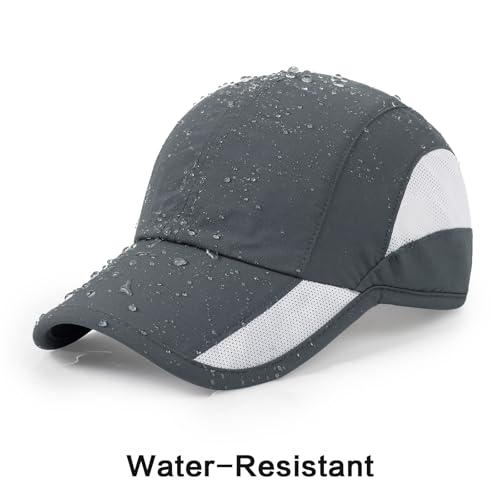 HH HOFNEN Quick Dry Baseball Cap Unstructured Water Resistant Golf Hat - color: Gray
