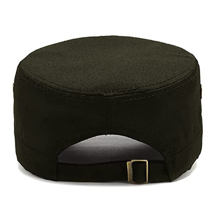 XYIYI Unisex Cotton Basic Cadet Army Cap Everyday Military Style Hat - color: Flat Army Green