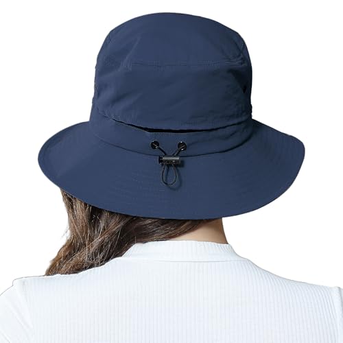 Packable Bucket Hat for Women Waterproof UV Protection Sun Hat - color: Dark Blue