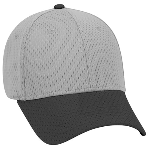 Ashen Fane 6 Panel Polyester Pro Mesh Low Profile Baseball Cap - color: Black Gray