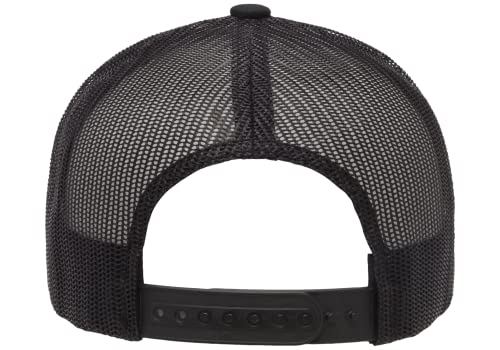 Yupoong Classic Mesh 6 Panel Retro Trucker Cap | Mid Profile Snapback - color: Black