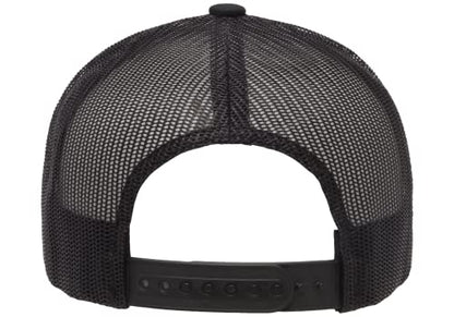 Yupoong Classic Mesh 6 Panel Retro Trucker Cap | Mid Profile Snapback - color: Black