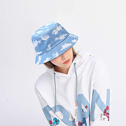 Unisex Bucket Hat Summer UPF 50+ Sun Protection Outdoor Beach Fishing Travel Hiking Hat - color: Cloud