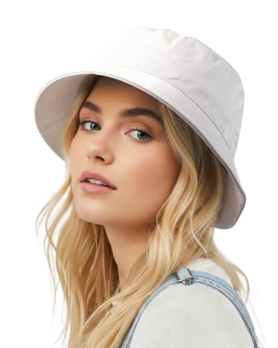 GADIEMKENSD 100% Cotton Bucket Hat - Unisex, UPF 50 Sun Protection, Lightweight, Packable - color: Black