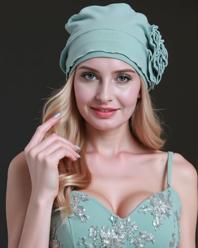 osvyo Chemo Headwear Turban Cap for Women - Cancer Beanie Hair Loss Sealed Packaging - color: Cotton Light Pistachio
