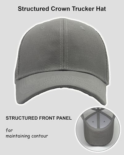 Utmost Structured Baseball Cap with Adjustable Closure - Performance Hat for Outdoor Activities - color: 1pc Light Grey/Mesh