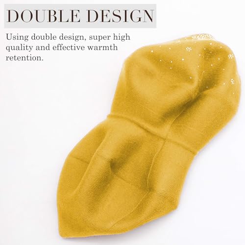 Sumolux Women Beret Hat French Beret Beanie Cap Classic Solid Color - color: Yellow, size: One Size
