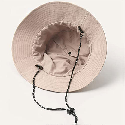 Waterproof Bucket Hat for Women and Men - UV Protection Beach Sun Hat Fishing Safari Boonie Hat Rain Hat Adjustable Packable - color: Beige - Waterproof