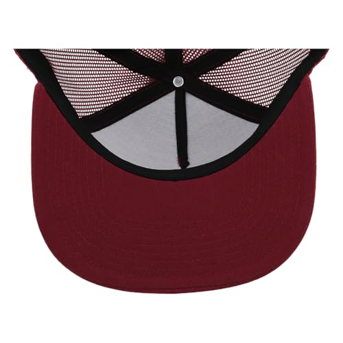 Lids Blank Essential 5-Panel Trucker Adjustable Snapback Hat - color: Maroon