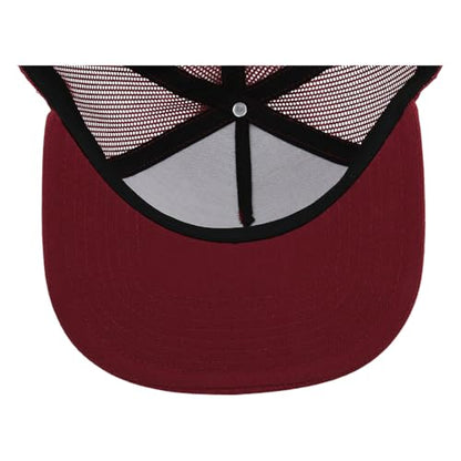 Lids Blank Essential 5-Panel Trucker Adjustable Snapback Hat - color: Maroon
