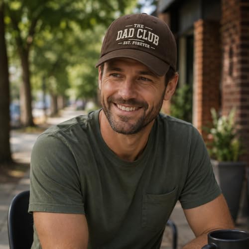 Dad Hats For Men, Dad Gang Hat With Embroidered Brown Cap Design 20-24in