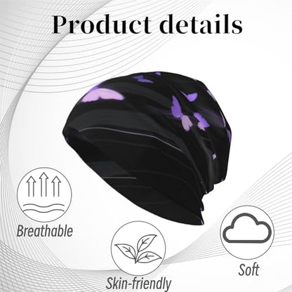 Unisex Stretch Knit Beanie Hat - color: Flying Butterfly