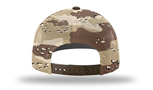 Richardson 112 Classic Six-Panel Adjustable Snapback Trucker Cap - color: Brown/Desert Camo