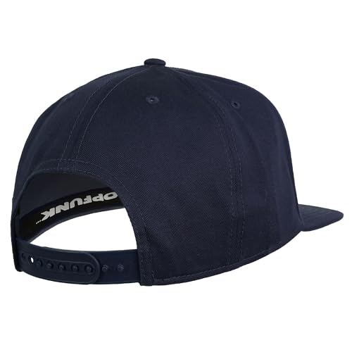 Popfunk Official Top Gun Arc Adjustable Snapback 6 Panel Flat Brimmed Hat - Unisex for Men and Women - color: Navy Iceman