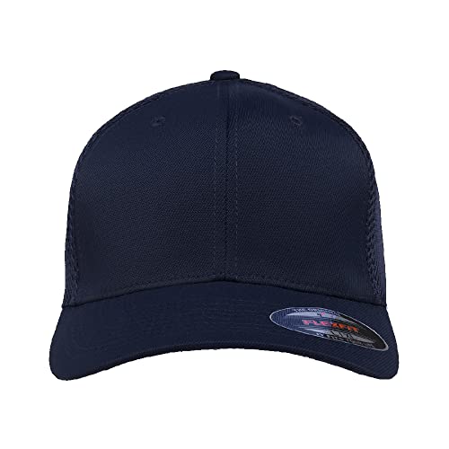 Flexfit 6533 Ultrafibre & Airmesh Lightweight Stretch-Fitted Cap - color: Navy, size: Large-X-Large