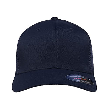 Flexfit 6533 Ultrafibre & Airmesh Lightweight Stretch-Fitted Cap - color: Navy, size: Large-X-Large