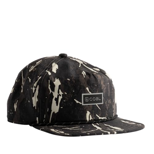 Coal Headwear Pontoon Mid Crown Cap Hat - Structured 5 Panel, Flat Brim, Adjustable Snapback - Outdoor Casual Everyday - color: Camo