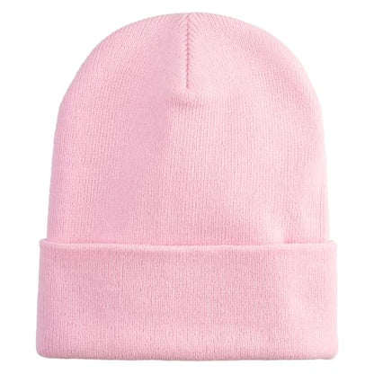 e4Hats.com 12 inch Cuffed Knit Long Beanie - color: Baby Pink