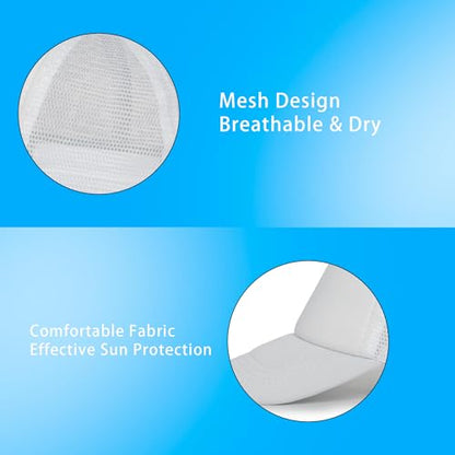 Kids-Girls-Trucker-Hat Adjustable-Baseball-Cap Toddler Mesh Sun Hats 2-6Y - color: White