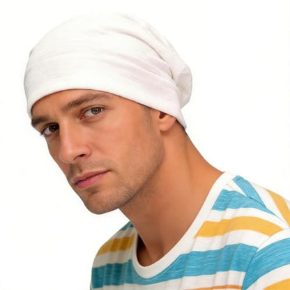 Ruphedy Men Slouchy Beanie Summer Long Oversize Thin Lightweight Skull Cap B011h - color: White, size: One Size