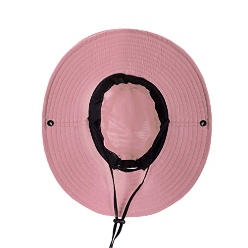 ZOORON Women's Ponytail Safari Sun Hat,Wide Brim UV Protection Bucket Hat - color: 2-black+grey