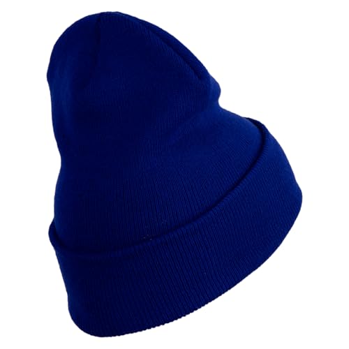 e4Hats.com 12 inch Cuffed Knit Long Beanie - color: Royal